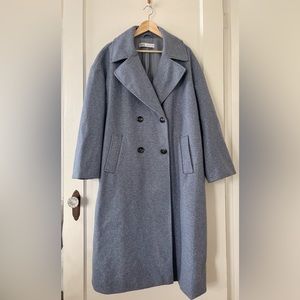 Blue double breasted coat